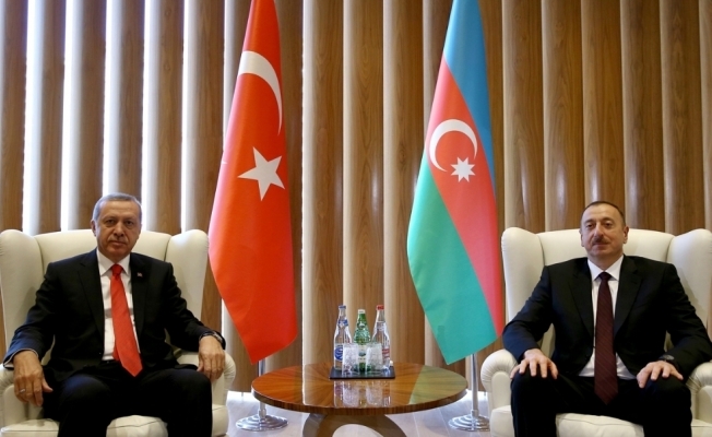 Cumhurbaşkanı Erdoğan, İlham Aliyev ile görüştü