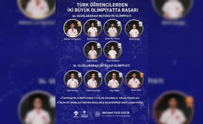 Türk öğrencilerden matematik ve biyoloji olimpiyatlarında 10 madalya