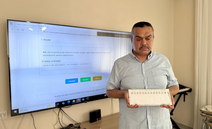 Ankara- Görme engelli öğretmenden yerli iletişim cihazı