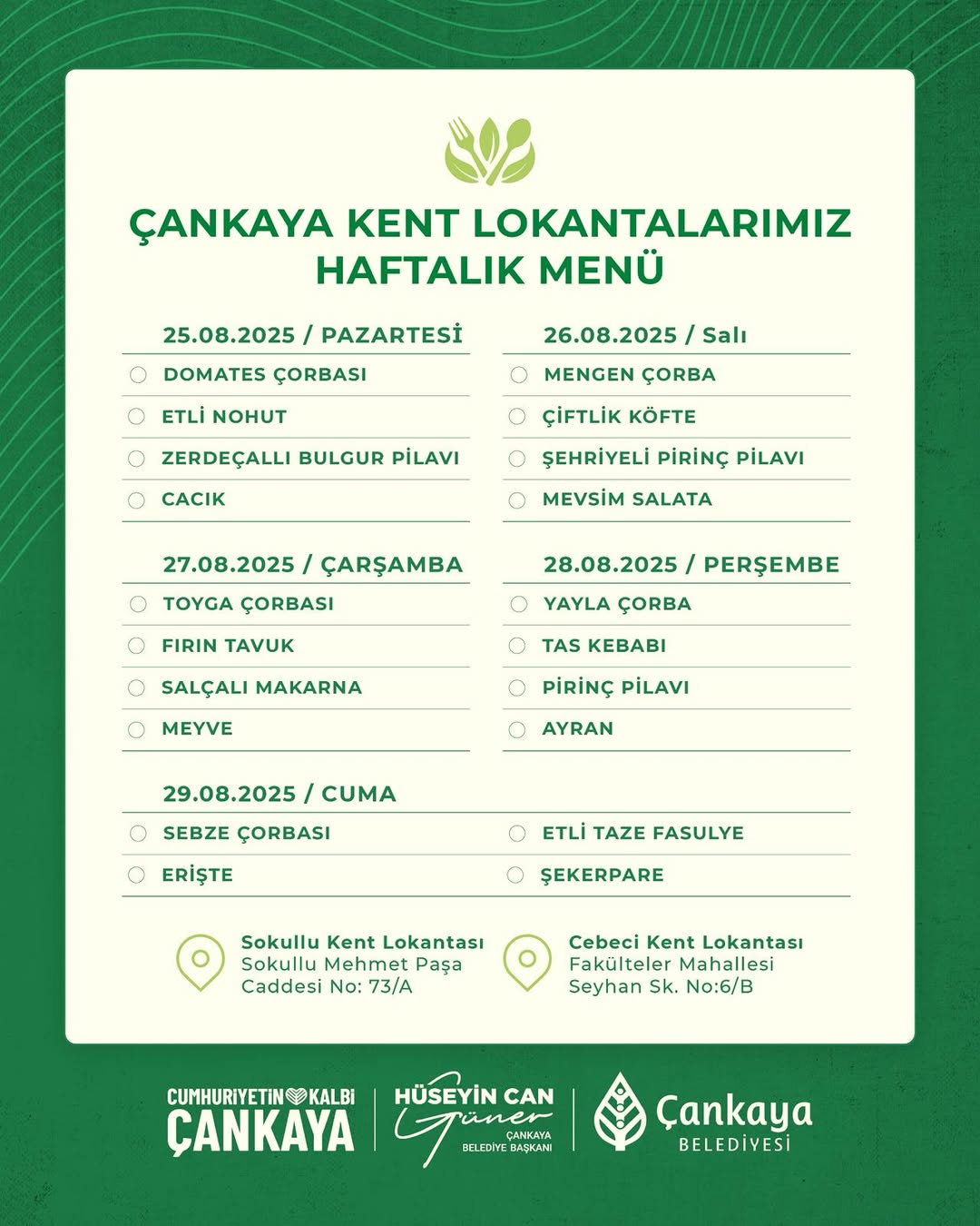 Çankaya Belediyesi Kent Lokantaları, Ekonomik ve Lezzetli Yemek Seçenekleri Sunuyor
