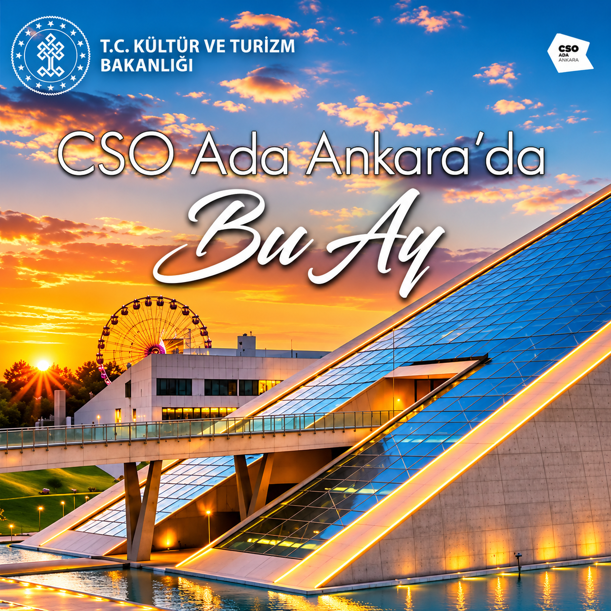 CSO ADA ANKARA AÇIK HAVA SİNEMASIYLA YAZ AKŞAMLARINA RENK KATIYOR  &nbsp; Başkentin kültür ve sanat hayatına yön veren CSO Ada Ankara, yaz mevsiminin keyfini sinemanın büyülü atmosferiyle buluşturan Açık Hava Sineması etkinlikleriyle Ağustos ayı boyunca Başkentlileri unutulmaz film gösterimlerinde bir araya getirecek. Açık Alanda gerçekleştirilecek program kapsamında aile filmlerinden animasyon klasiklerine, kült yapımlardan ilham veren biyografik dramalara kadar geniş bir seçki sinemaseverlerle buluşacak. Her yaştan izleyiciye hitap eden gösterimler, yaz akşamlarına kültür ve sanat dolu bir alternatif sunacak. &nbsp; 1-30 Ağustos tarihleri arasında her cuma,