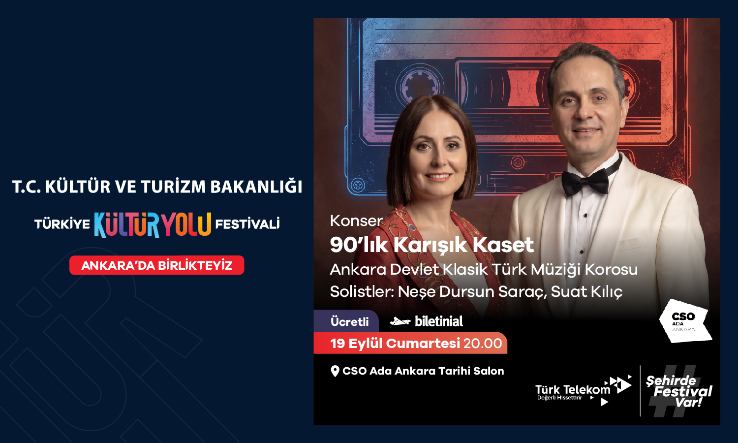 CSO ADA ANKARA’DA EYLÜL AYI SANATIN, MÜZİĞİN VE KÜLTÜRÜN BULUŞMA