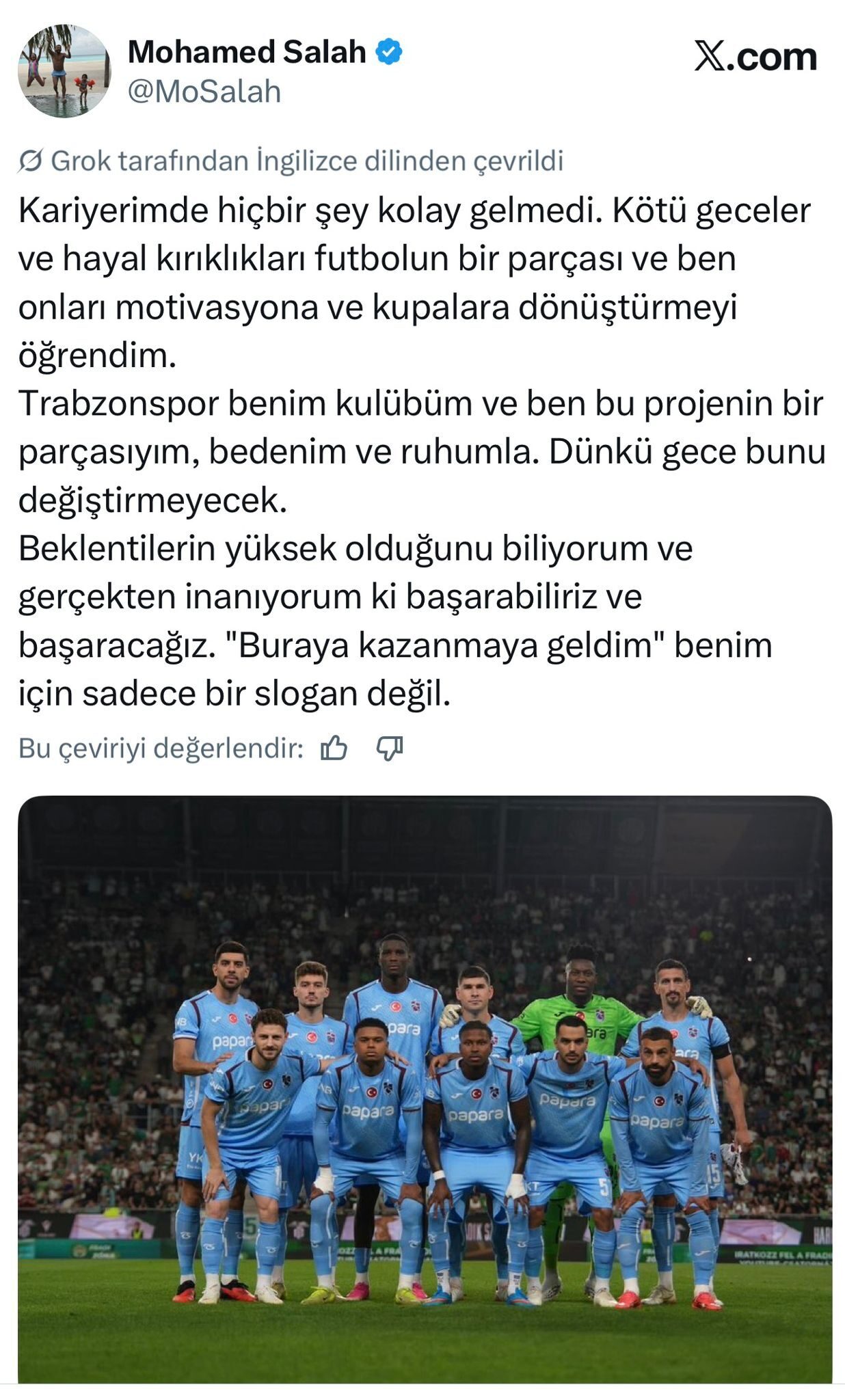 Nurgül GÜNAYDIN / TRABZON, – TRABZONSPOR’un yıldız futbolcusu Mohamed Salah,