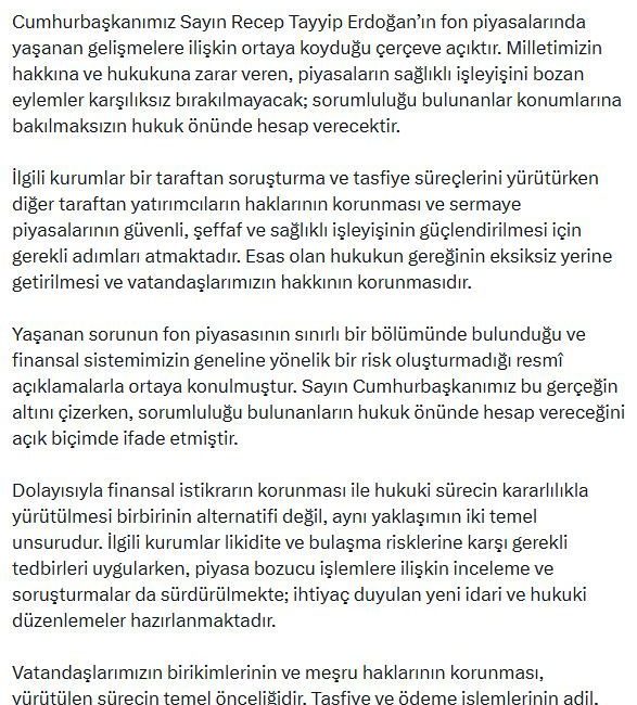 İletişim Başkanı Duran: Esas olan vatandaşlarımızın hakkının korunmasıdır ANKARA, – İLETİŞİM Başkanı Burhanettin Duran, “İlgili kurumlar bir taraftan