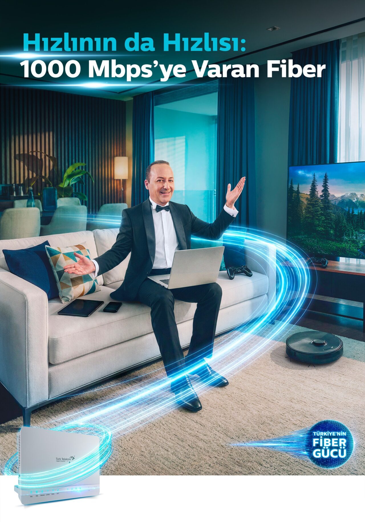 İSTANBUL, – TÜRK Telekom, 1000 Mbps’ye varan hızını, fiber altyapısını,