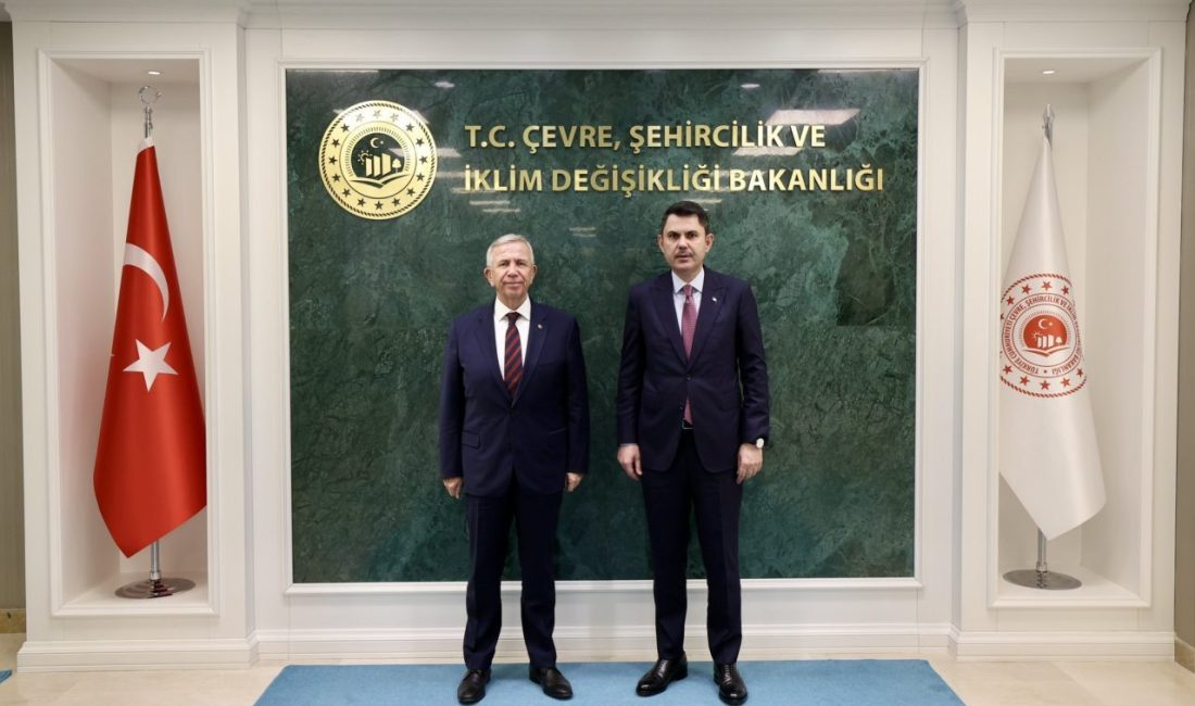 Bakan Kurum, Mansur Yavaş’ı kabul etti ANKARA, – ÇEVRE, Şehircilik ve İklim Değişikliği Bakanı Murat Kurum,