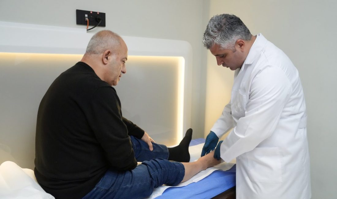 İSTANBUL, – DİYABETE bağlı ayak parmağında oluşan ve aylarca iyileşmeyen