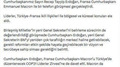 ANKARA, – CUMHURBAŞKANI Recep Tayyip Erdoğan, Fransa Cumhurbaşkanı Emmanuel Macron