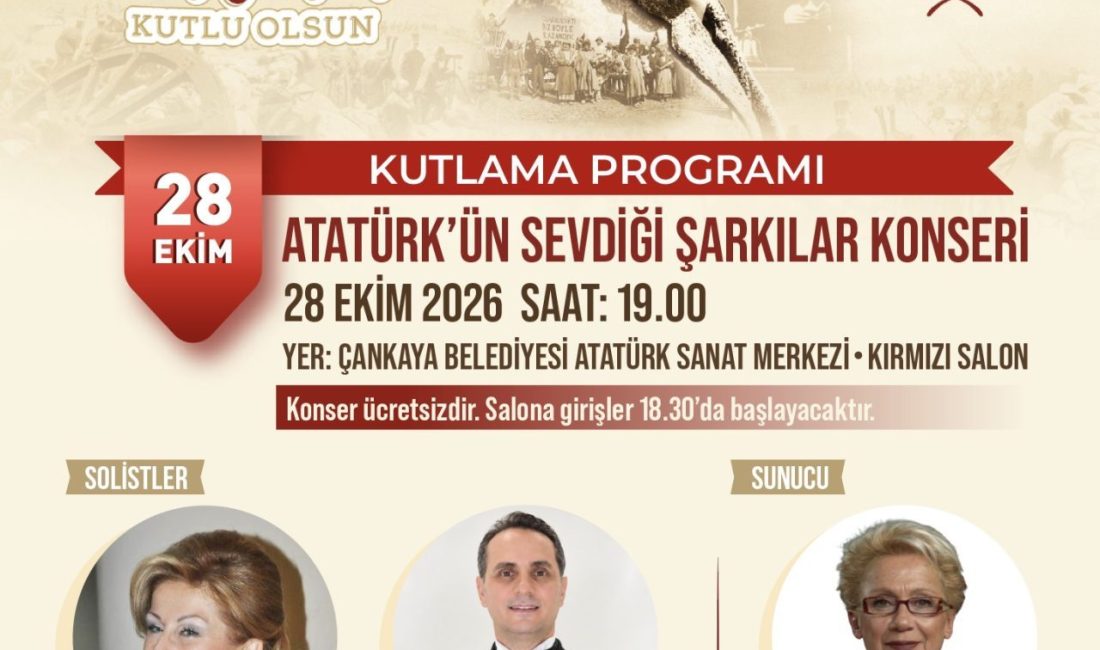 Cumhuriyet Bayramı, Çankaya’da çeşitli etkinliklerle kutlanacak ANKARA, – ÇANKAYA Belediyesi, Cumhuriyet’in ilanının 103’üncü yılını çeşitli etkinliklerle