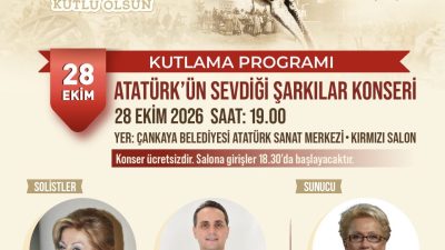 ANKARA, – ÇANKAYA Belediyesi, Cumhuriyet’in ilanının 103’üncü yılını çeşitli etkinliklerle