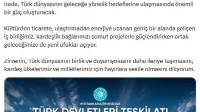 ANKARA, – İLETİŞİM Başkanı Burhanettin Duran, Türk Devletleri Teşkilatı (TDT)