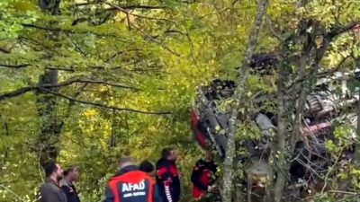 Vahit İŞBAŞARAN/KIRKLARELİ, – KIRKLARELİ’nin Demirköy ilçesinde kamyonun şarampole devrildiği kazada