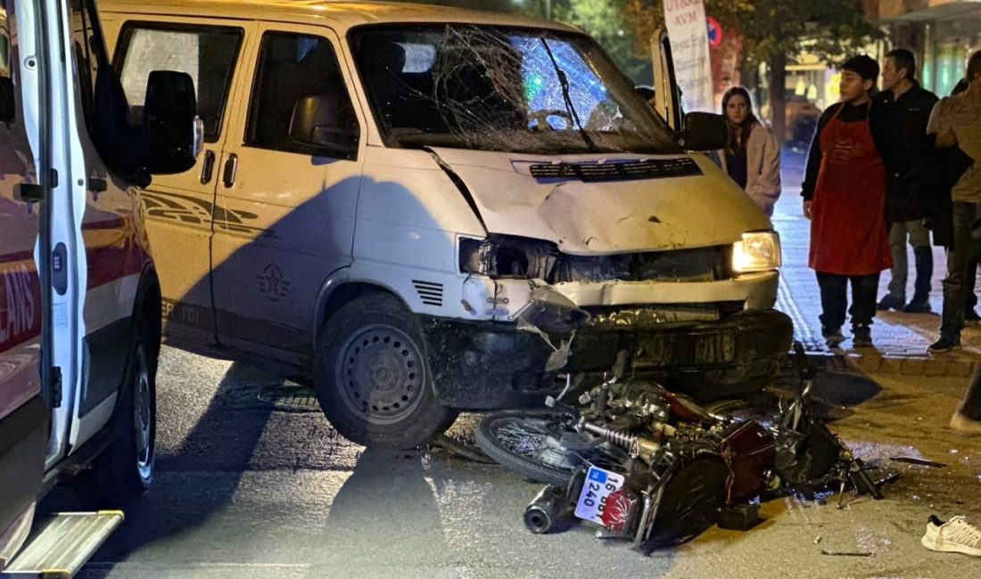Semih TÜRKER/ İZNİK (Bursa), – BURSA’nın İznik ilçesinde minibüs ile