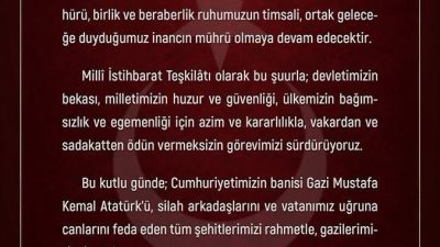 ANKARA, + MİLLİ İstihbarat Teşkilat (MİT) Başkanı İbrahim Kalın, “Aziz