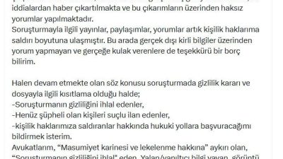 ANKARA, – YENİ Parti Erzincan Milletvekili Mustafa Sarıgül, kendisi ve