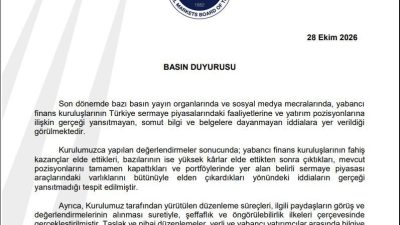 ANKARA, – SERMAYE Piyasası Kurulu (SPK), yabancı finans kuruluşlarının Türkiye