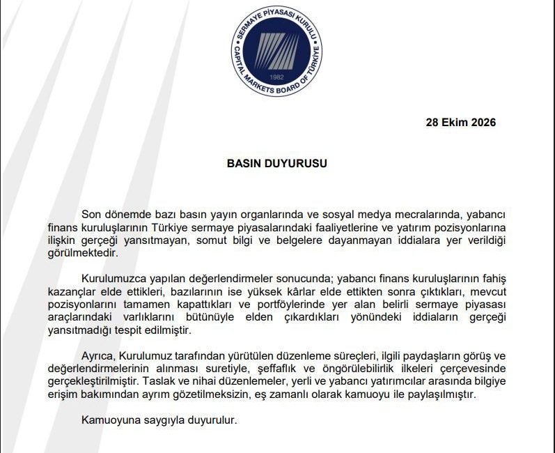 ANKARA, – SERMAYE Piyasası Kurulu (SPK), yabancı finans kuruluşlarının Türkiye