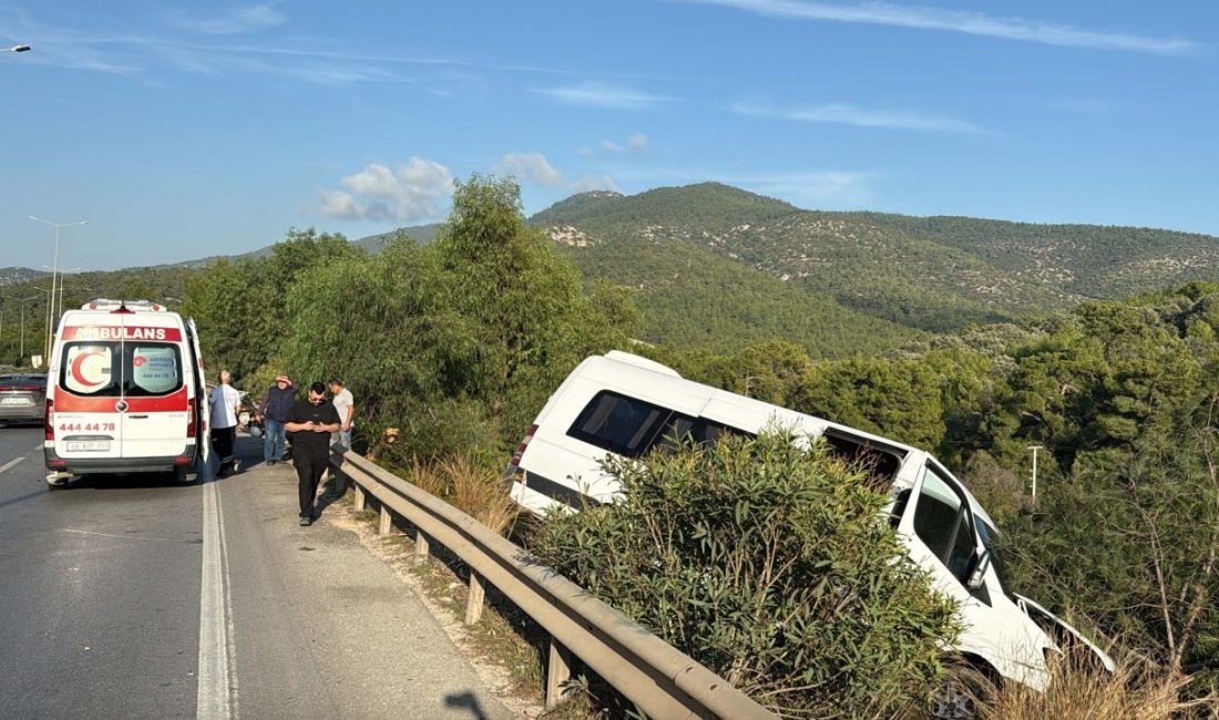 Fırat AKAY/BODRUM (Muğla), – MUĞLA’nın Bodrum ilçesinde, sürücüsünün makas atarak