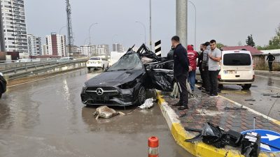 Gökhan KESKİNCİ/ ADANA, – ADANA’da Mert Aydın (33), kontrolünü kaybettiği